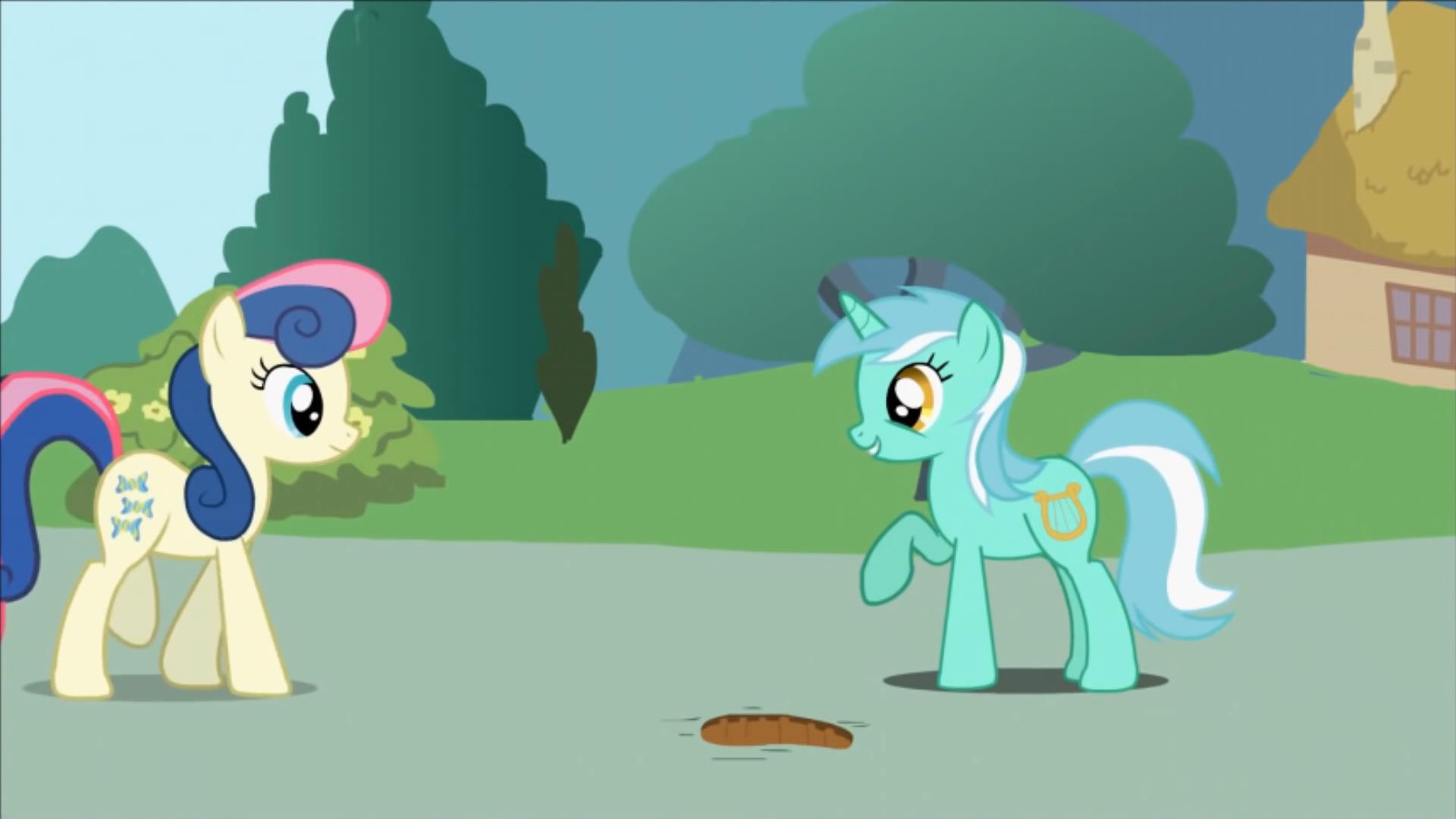 当天琴发现了地上的一个人类脚印（Lyra Finds a Blob on the Floor）-EquestriaMemory